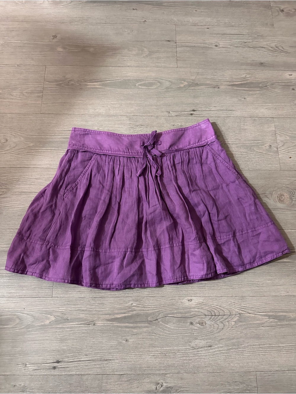 Zara Violet Drawstring A-Line Skirt